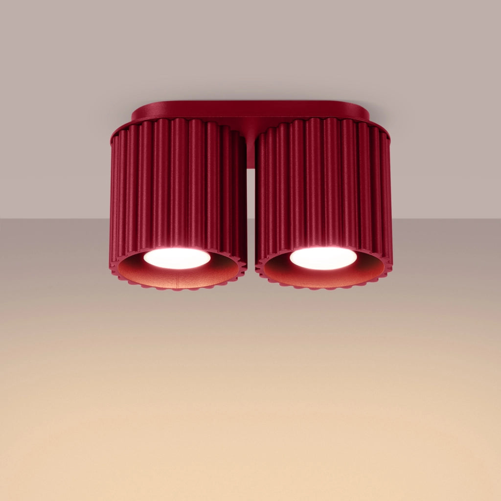 Lampada da soffitto AURA 2 bordeaux GU10