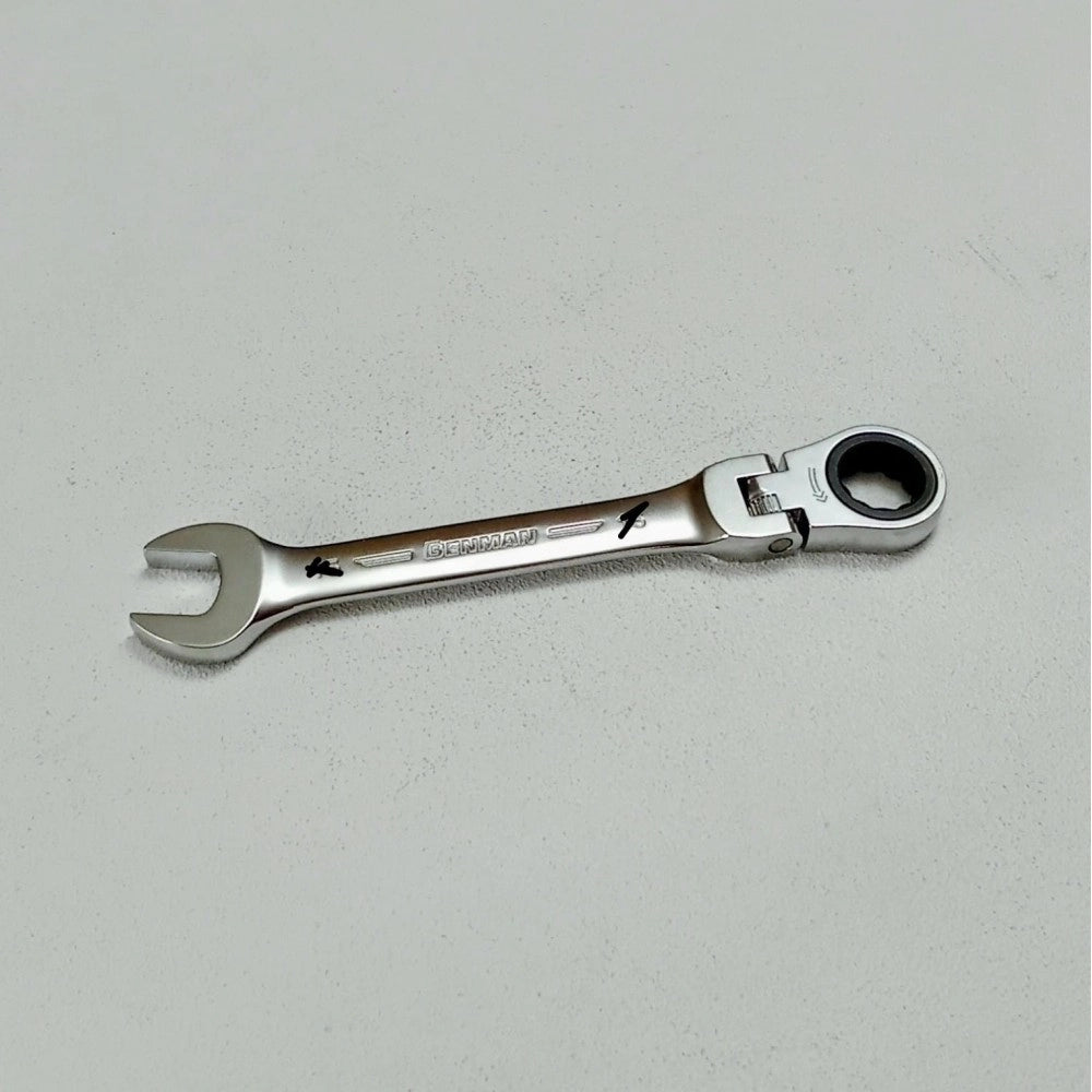 Benman 18mm chiave combinata a cricchetto snodata professionale