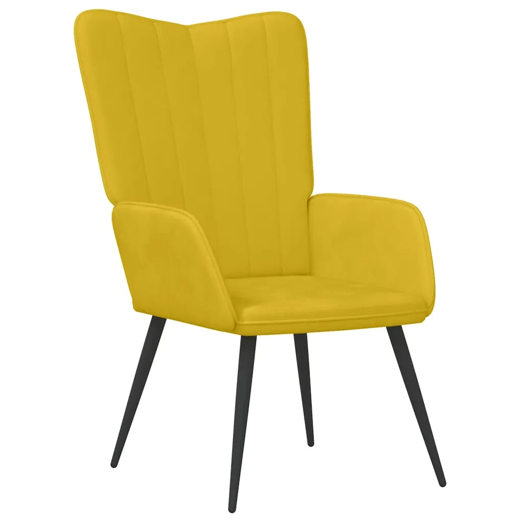 Sedia Relax Giallo Senape in Velluto 327684