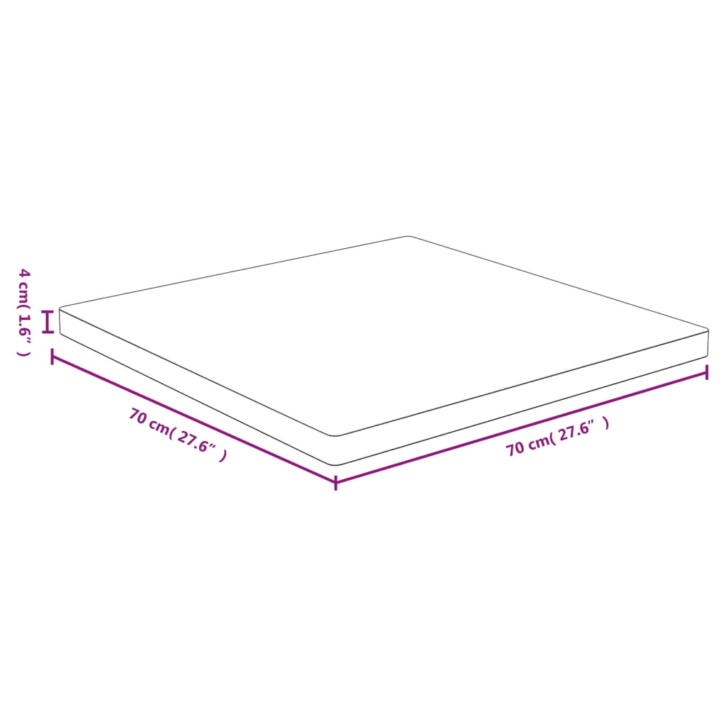 Piano del Tavolo 70x70x4 cm in Bambù 352707