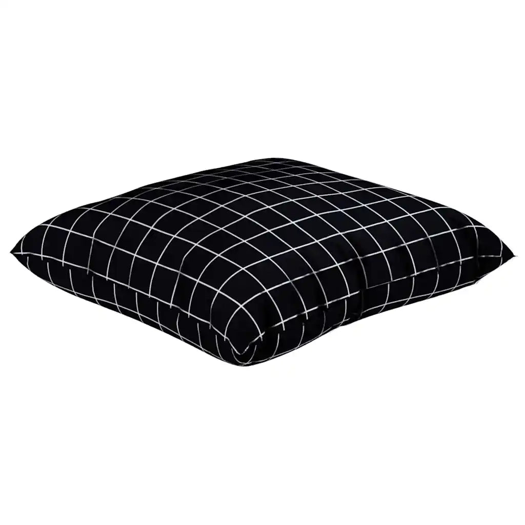 Cuscini Scatter a scacchi 4 pcs Quadro Nero 50 x 50 cm 360397
