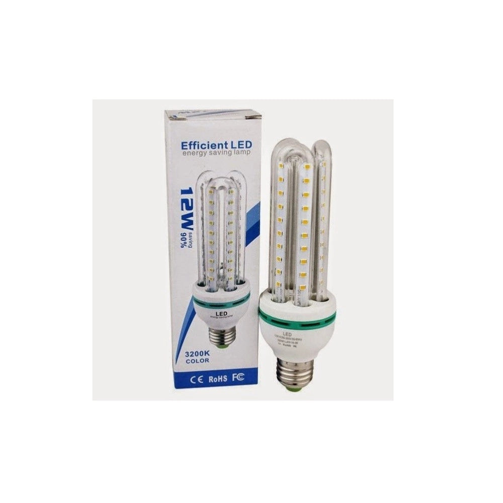 Trade Shop - Lampadina Lampada Tubo Led Luce Bianca Fredda Calda E27 Risparmio 3u 12w -