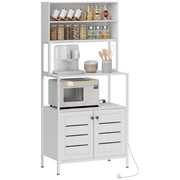 Scaffale da Cucina con Presa e Porte ¨C Minimal ¨C Bianco 80x30x180