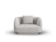 Cosmopolitan Design - Poltrona "Tulum" in ciniglia grigio chiaro 