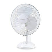 Ventilatore da tavolo oscillante 12 pollici, 3 velocità regolabili, inclinazione verticale 35W casa ufficio - SOGO