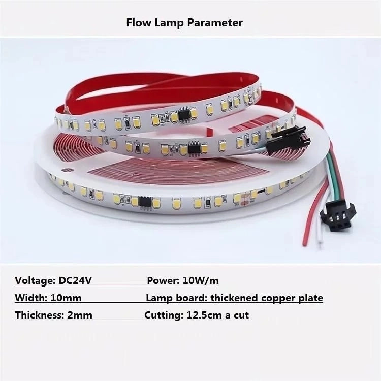 Striscia Led Luminosa light running cammina 24V da 5mt 59 Watt con controller LUCE CALDA 3000K