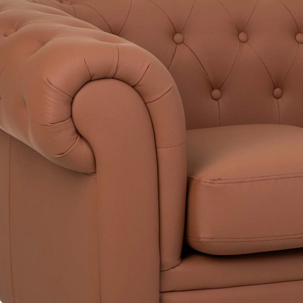 Divano in mousse color moka 199x82x76h cm