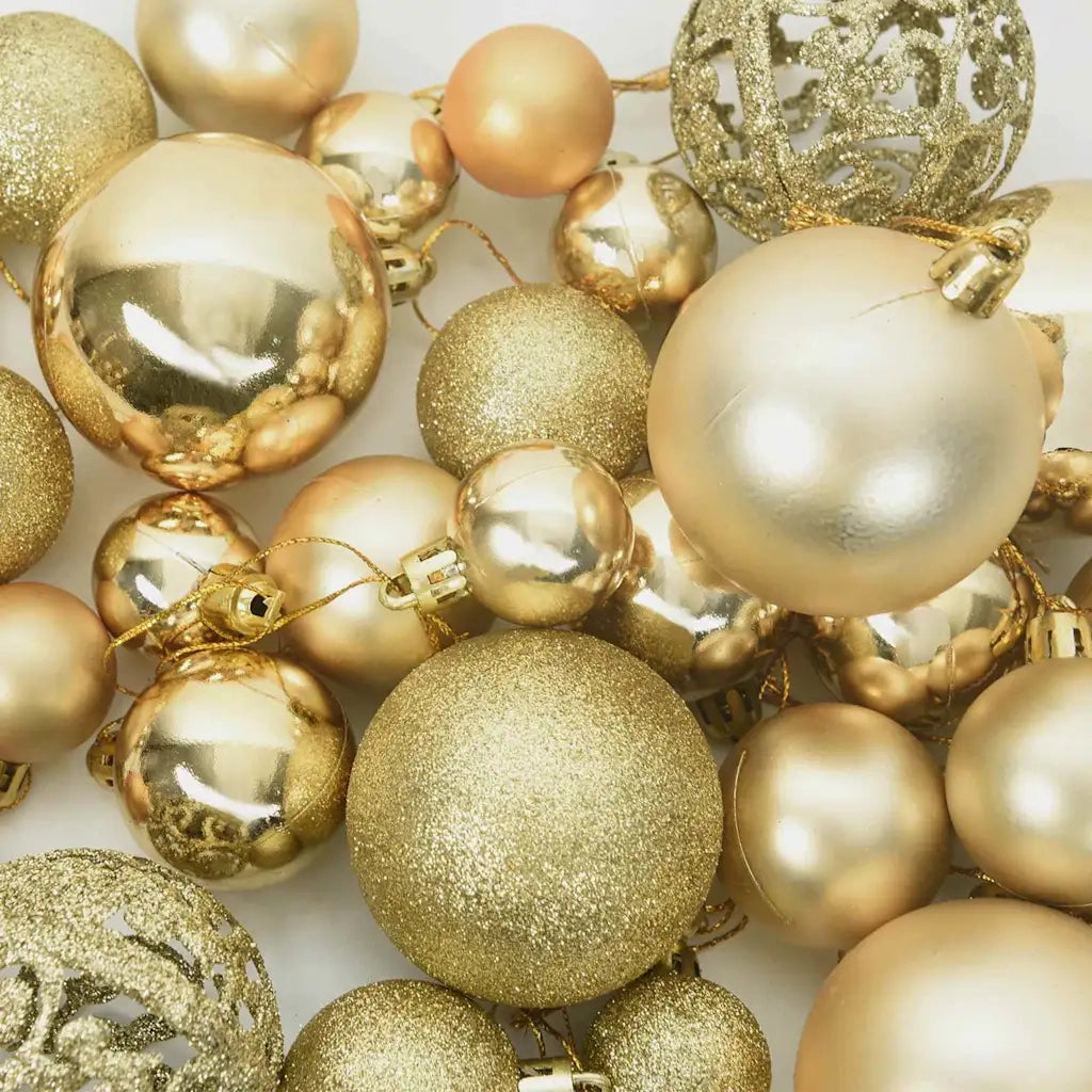 Set di Palle di Natale con 150 LED 61 pcs Oro Plastica 42018833