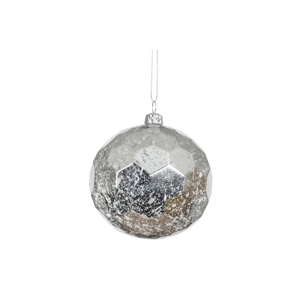 Pallina Diamante polistirolo argento d.8cm