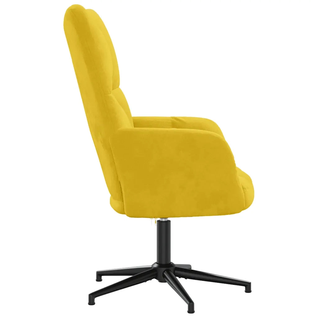 Sedia Relax Giallo Senape in Velluto 328102