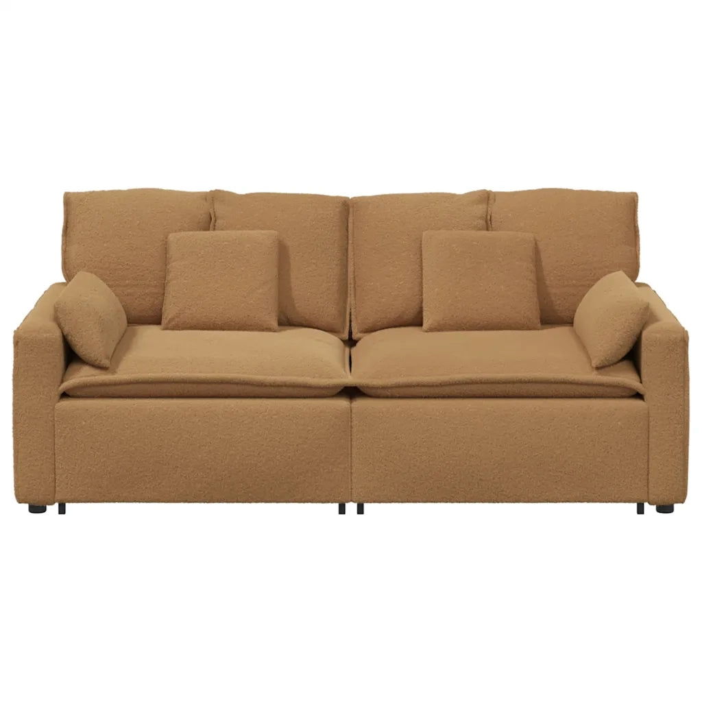 Divano Modulare con Cuscini Beige 3321146