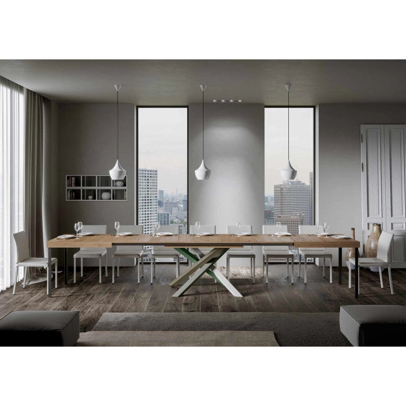 Tavolo allungabile 200/460x90 cm Volantis telaio Multicolore 4/A - Quercia Natura