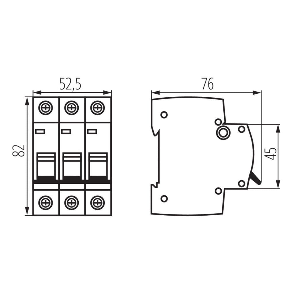 Interruttore magnetotermico 3P TH35 Kanlux KMB6 23155