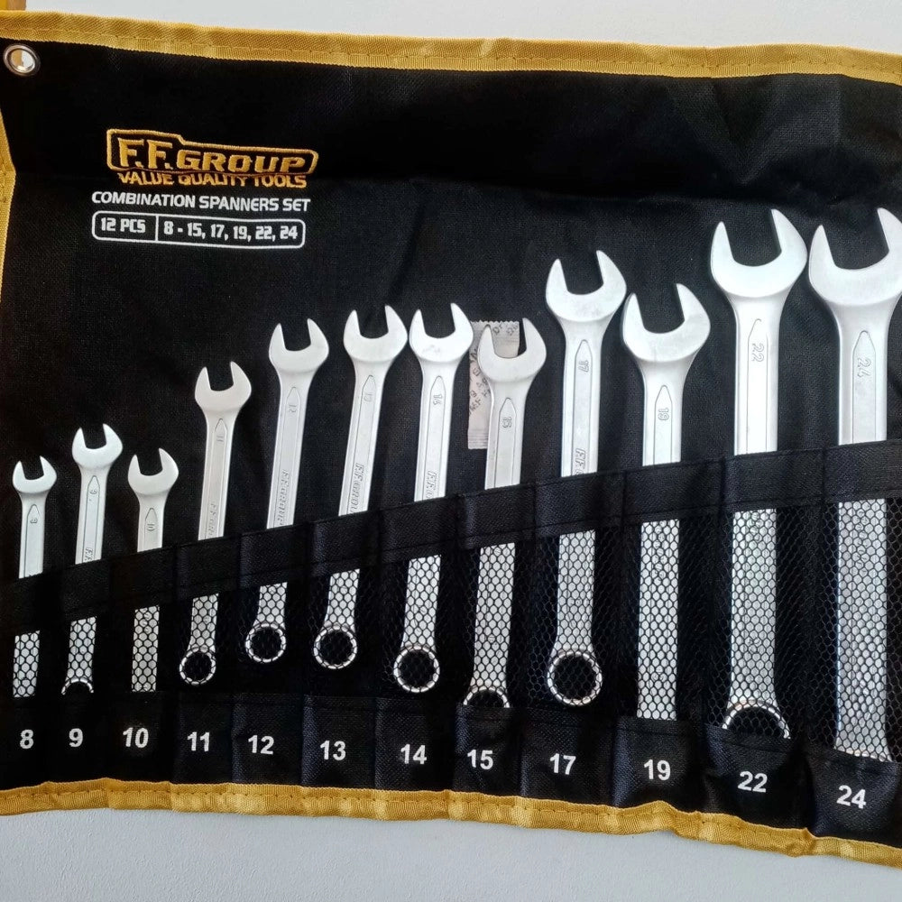 Ff group chiavi combinate serie di 12 pezzi materiale cromo vanadio