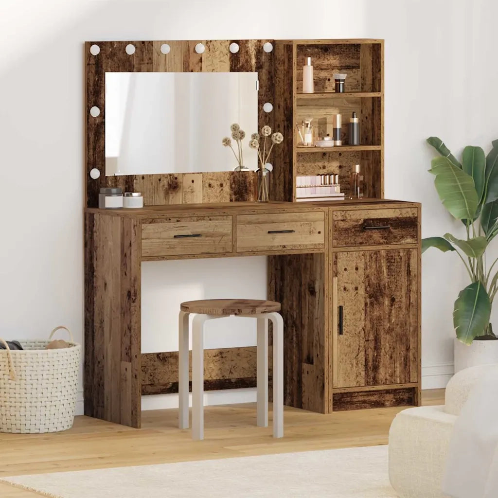 Tavolo da Trucco con cassetto 2 pcs Marrone Legno multistrato 3334270