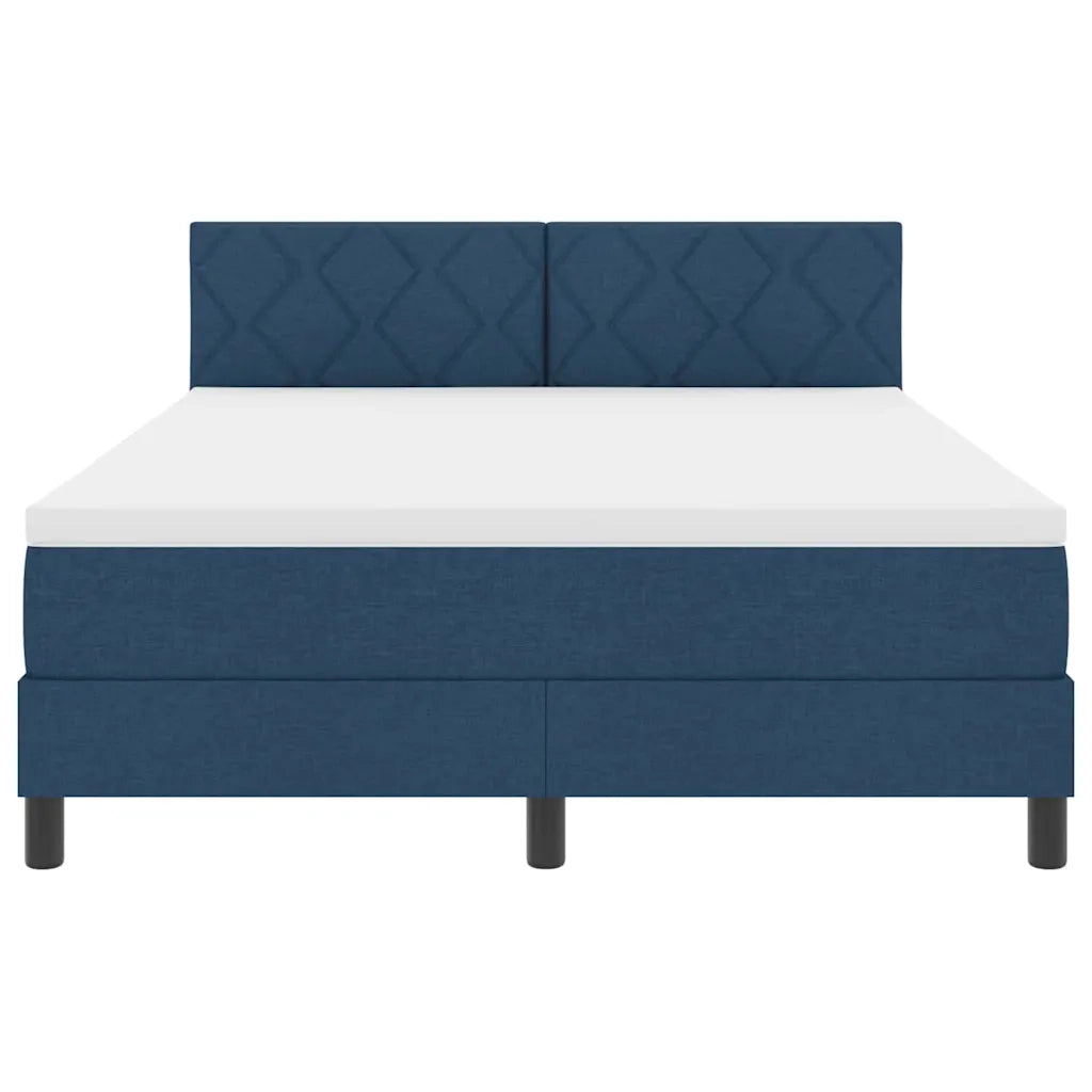 Letto a molle con cuscino con testiera Blu 140 x 190 cm Tessuto 3338768