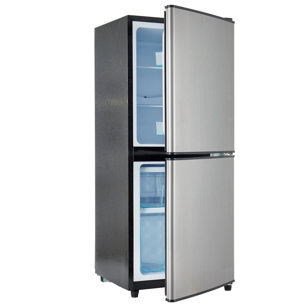 Minifrigo con Congelatore 106L ¨C MINIMAL ¨C Argento/Nero, LED, 7 Temperature, 45dB
