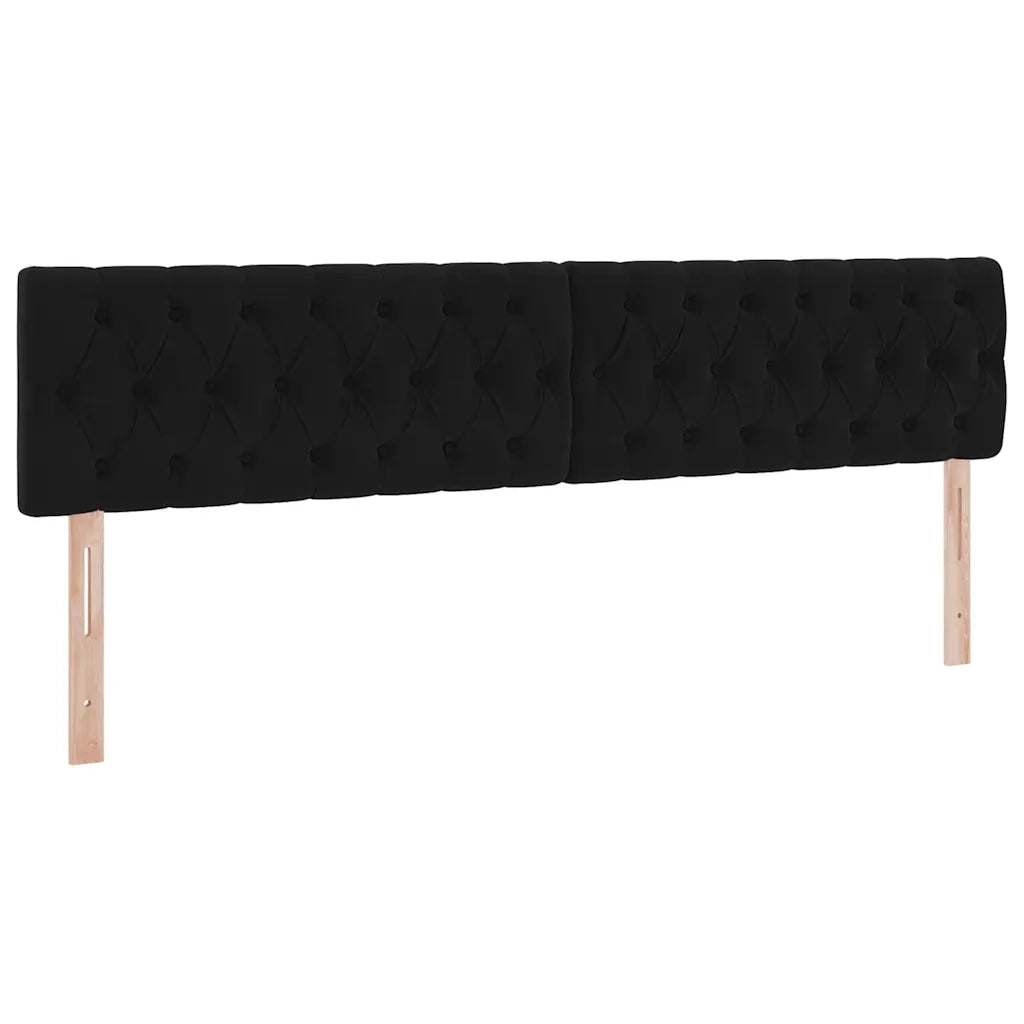Letto con contenitore e LED Nero 200 x 200 cm Velluto 3371477