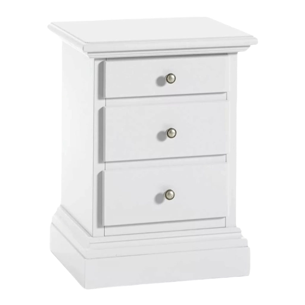 Gruppo 1 cassettiera 2 comodini shabby bianco opaco (6070+6071) - Mobili 2G
