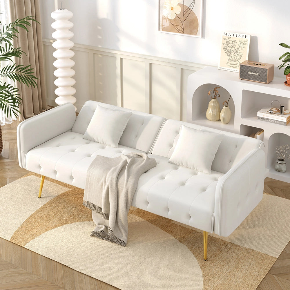 Divano letto 2 posti - Xylo - Regolabile in velluto 180x190 cm