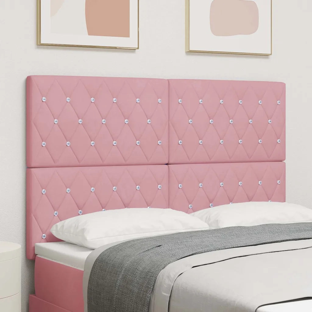 Testiera LED con luci a strisce a LED Rosa 80 cm Velluto 3338371