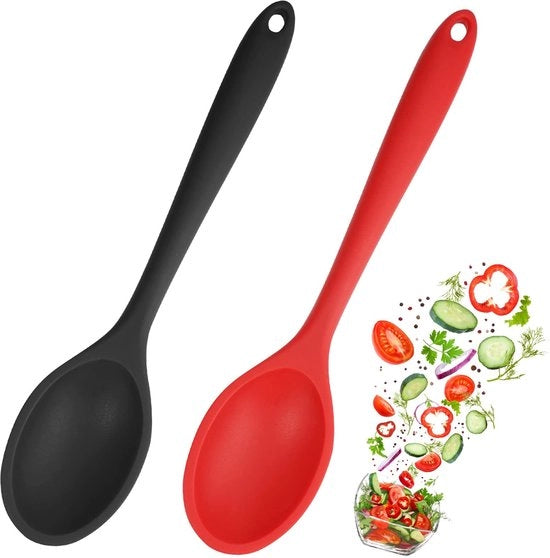 Set di Spatole in Silicone - Aiuto Cucina Senza Aggiunta di Grassi - 2 pezzi