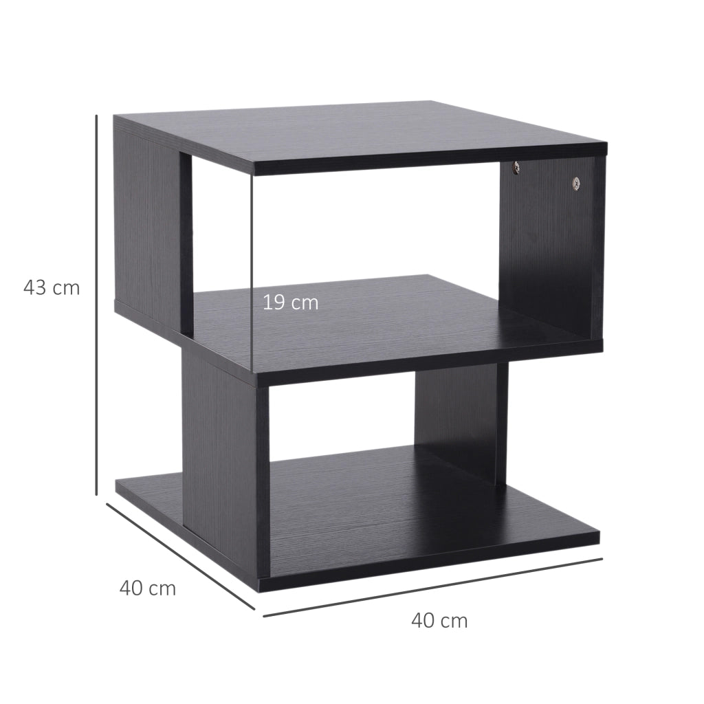 Tavolino 3 Livelli ¨C Minimal ¨C 40x40x43 cm Nero