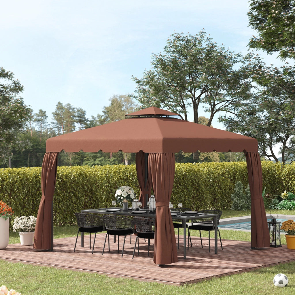 Tetto da Giardino 3x3 m ¨C Minimal ¨C Marrone