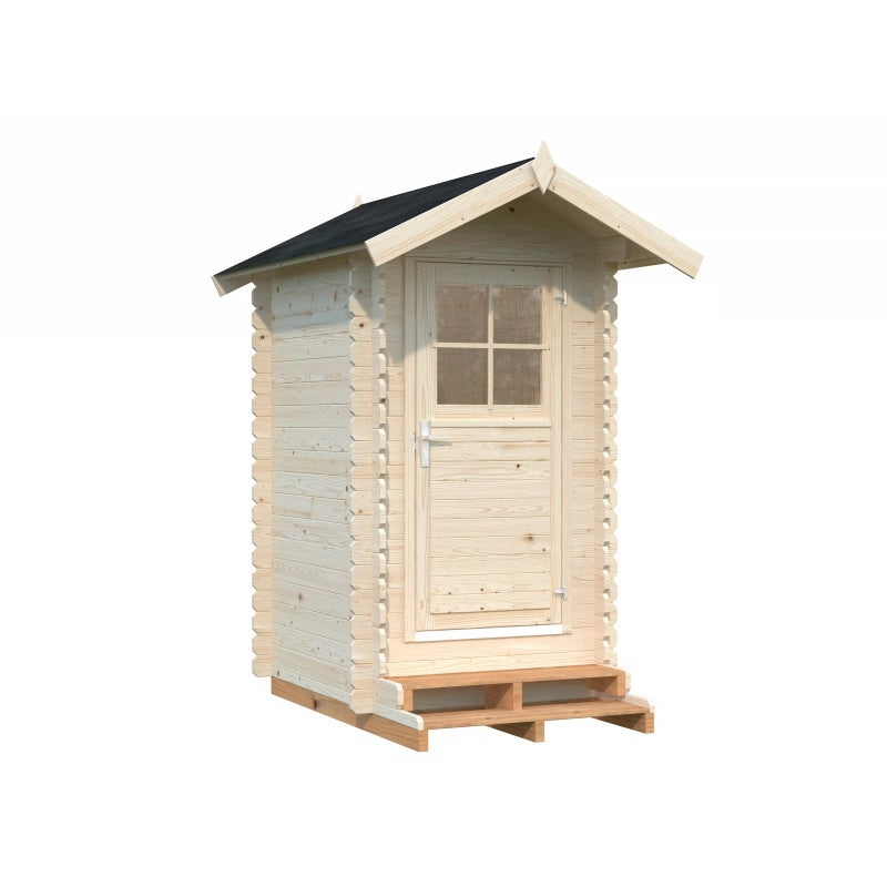 Casetta in legno Petteri 138x158 cm pareti 28 mm con pavimento incluso  Esterni da Vivere
