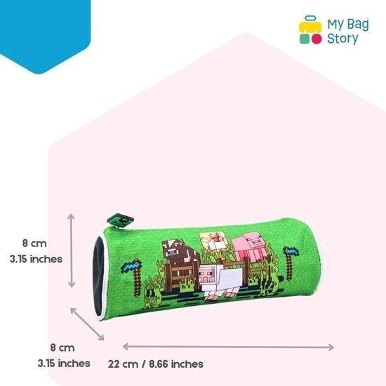 Etui per bambino Minecraft scuola regalo idea dimensione 22 cm nero