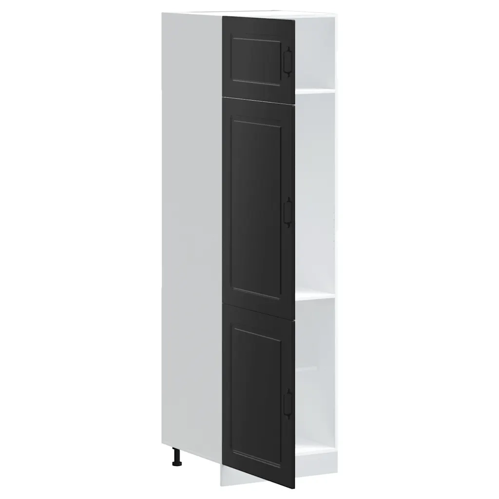 Armadio da Cucina Kalmar Nero in Legno Multistrato 853628