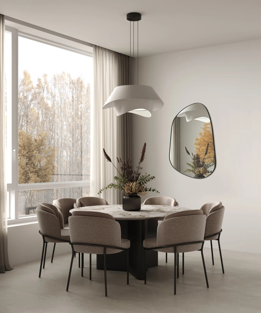 Specchio organico Hispanohogar metallo nero 90x72