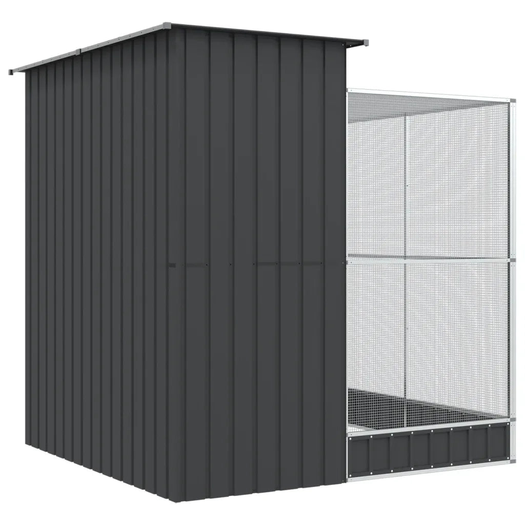 Voliera con Estensione Argento 209x203x216 cm Acciaio