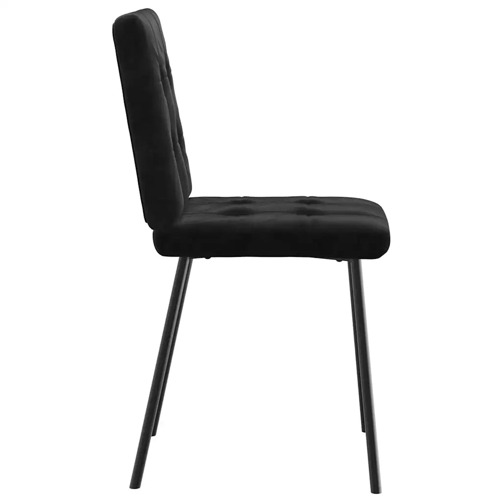 Sedie da Pranzo 2 pz Nere in Velluto 4101063