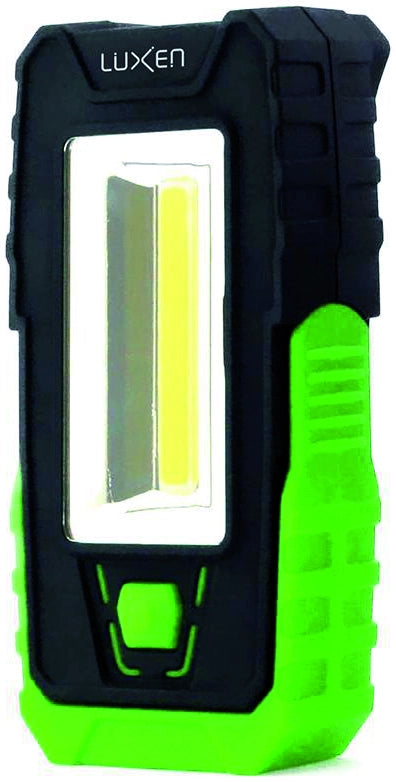 Luxen TORCIA TASCABILE CON MAGNETE 3 W FRONTALE + 1 W TORCIA, 240 lumen, col. Verde