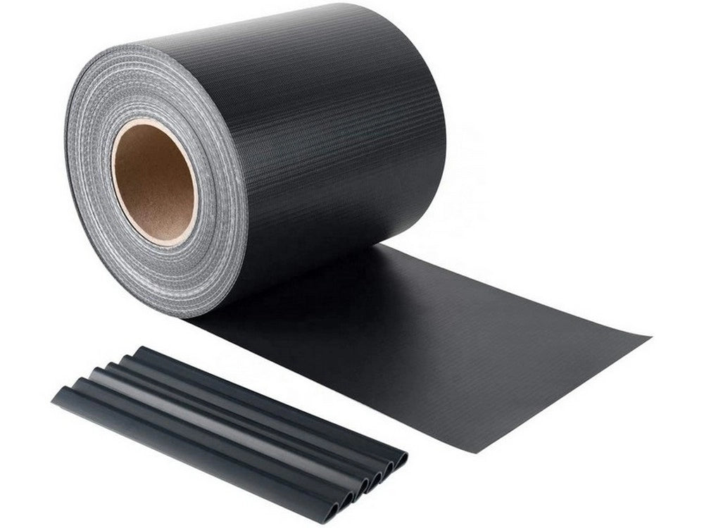 1pz striscia frangivista in pvc + 20 clip (450 gr/m) cm. 19x35 mt col. antracit cod:ferx.vit54316