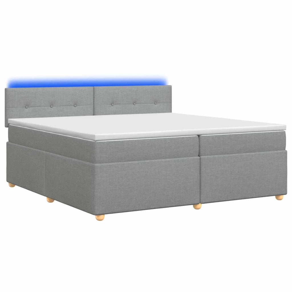 Letto box spring con materasso Grigio Chiaro 200 x 200 cm 3452499