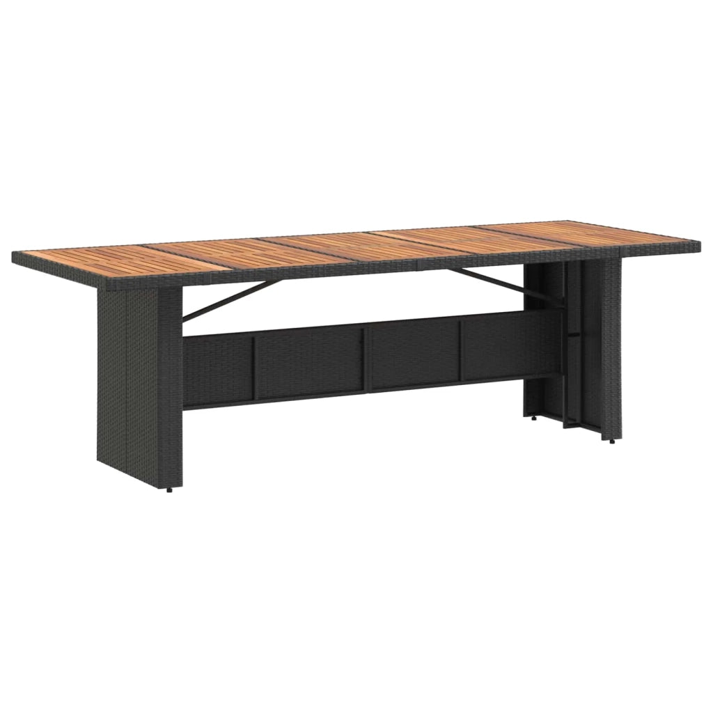 Set da pranzo per esterni 11 pz Nero e Turchese polyrattan 3422378