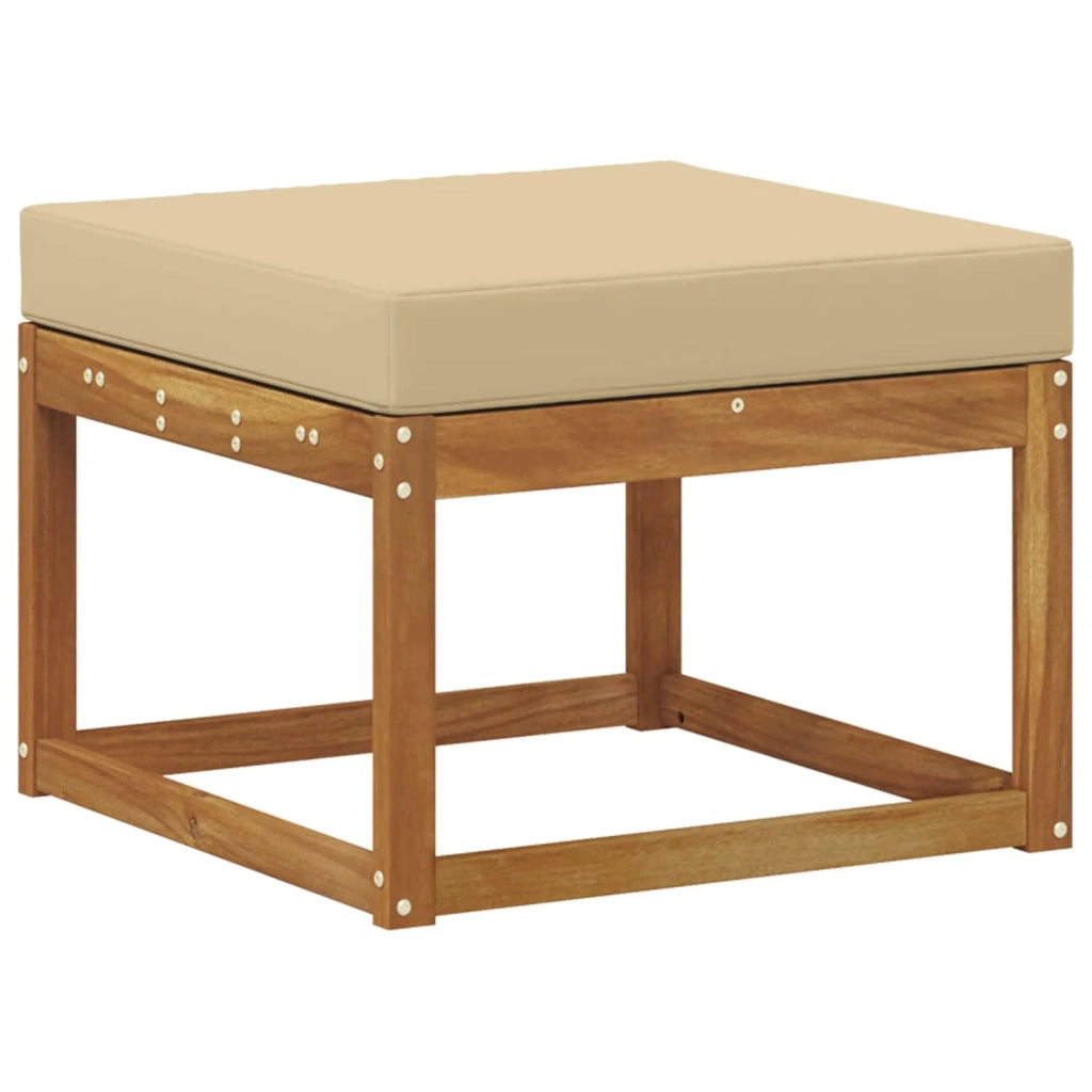 Set di divani da esterno con cuscino 7 pcs Naturale e Beige 3385379