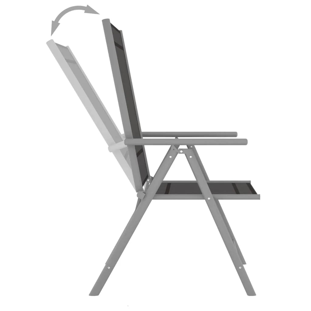 Set di mobili da giardino per esterni 9 pezzi nero e argento 02_0018279