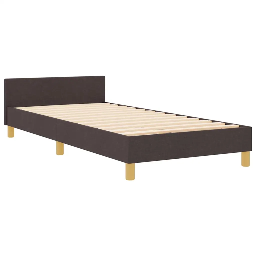 Struttura del letto Marrone scuro 80 x 200 cm Tessuto 3344686
