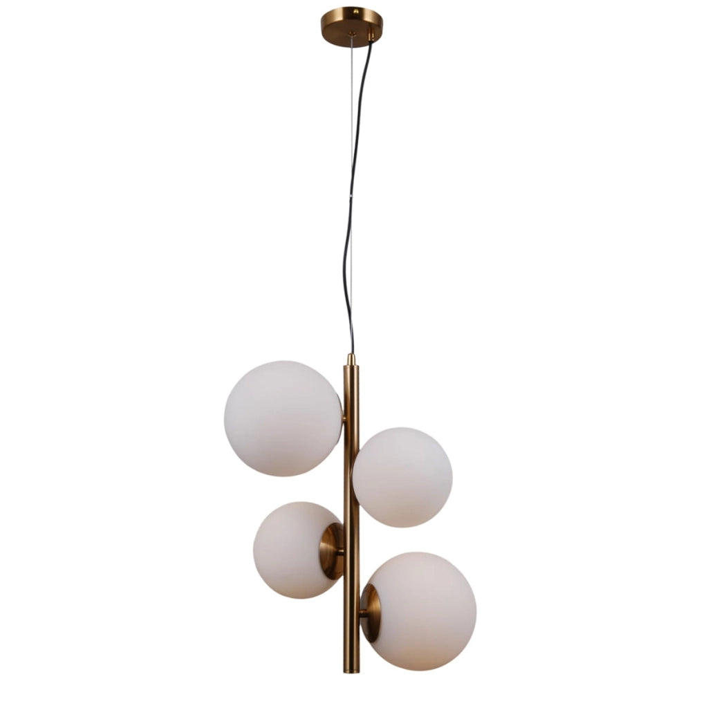Italux Riga lampadario moderno ottone 4 luci E14/E27