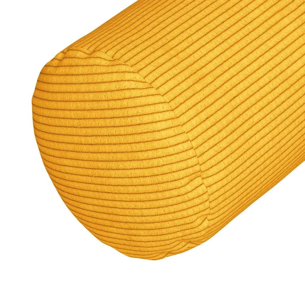 Cuscini a rullo 2 pz | Cuscini per sedie Giallo Chiaro ? 15 x 40 cm