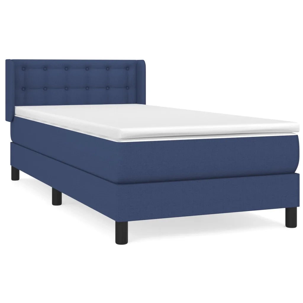 Giroletto a Molle con Materasso Blu 90x190 cm in Tessuto