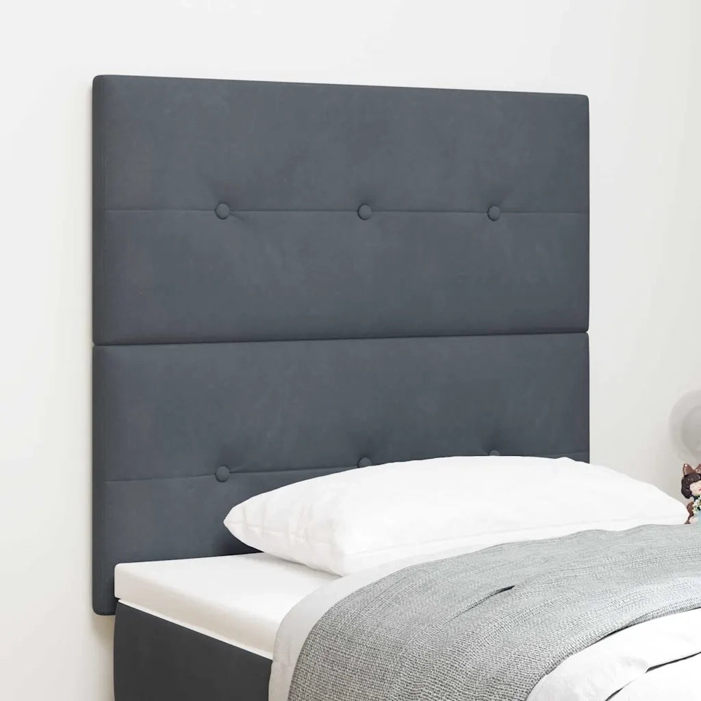 Testiera Grigio scuro 80 cm Velluto 3337790