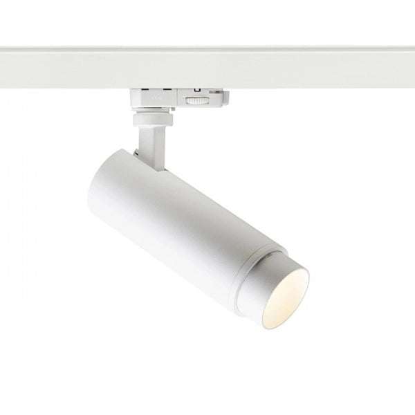 Faretto ZUMA DIMM per binario trifase bianco  230V LED 20W 10 50°  3000K