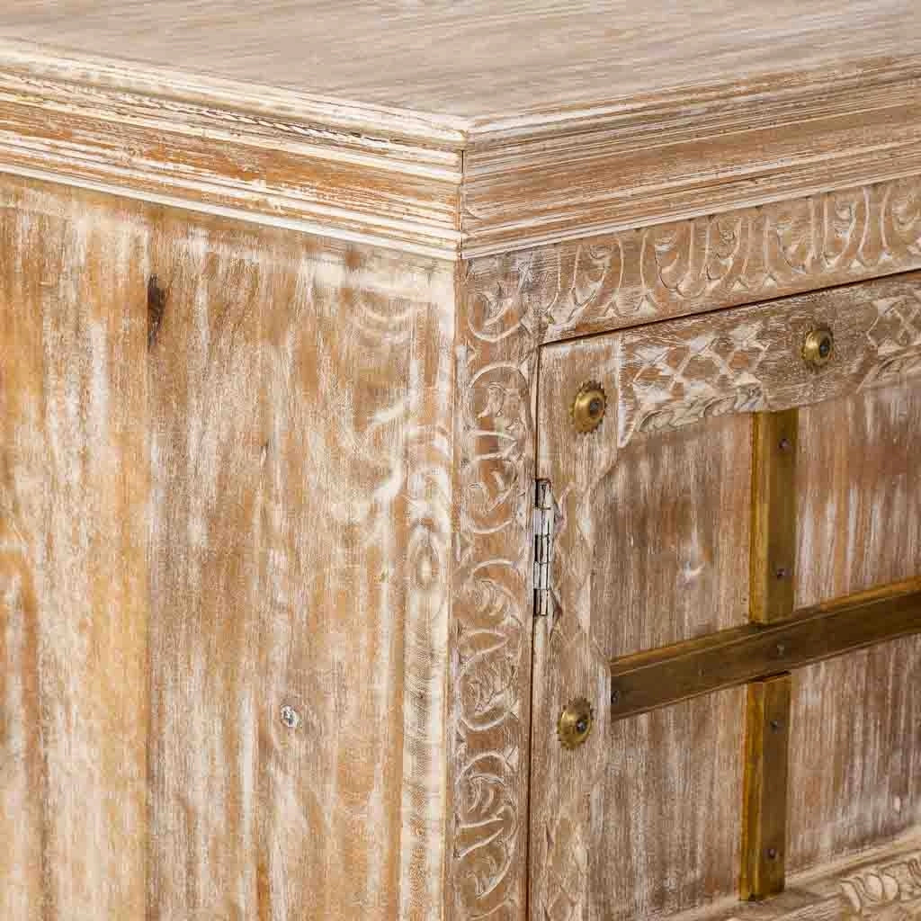 Credenza in legno beige 99x46x96h cm
