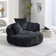 Divano Poltrona Gaming con Cuscini ¨C MINIMAL ¨C Nero, Tessuto Chenille