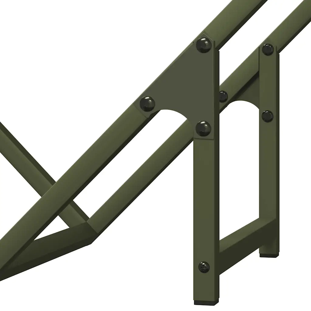 Rastrelliera per Legna da Ardere Verde Oliva 50x25x50 cm CFW2416632