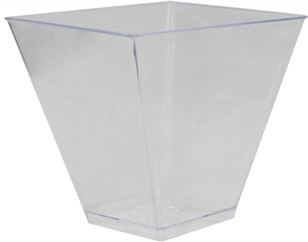 COPPETTA QUADRO IN PLASTICA IN SET DA 12 PZ DA 200 CC